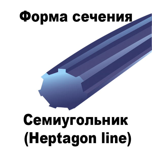Леска для триммера HEPTAGON LINE (семиугольник) 3.5MMX15M HEPL 35-15